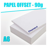 Papel Offset Branco A6 90g Sulfite - 1000 Folhas