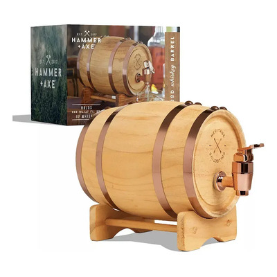 Barril Dispensador De Vino 800 Ml Hammer & Axe Marrón Claro
