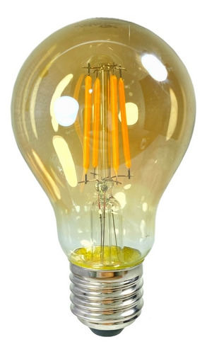 Lampada Filamento Led A60 Vintage Retro Ambar E27 Bivolt