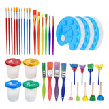 Kit De Dibujo Para Niños De 39 Piezas Pinceles De Pintura,