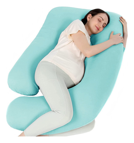 Almohada Embarazo Y Lactancia Soporte Multiple Super Suave Color Menta