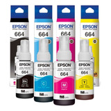 Tintas Epson 664 Para Impresoras L210 L355 L395 L555 Kit X 4