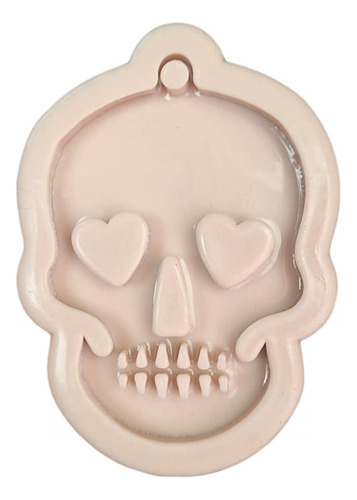 * Molde Silicon Calavera Ojos Corazon Fondant Resina Jabon