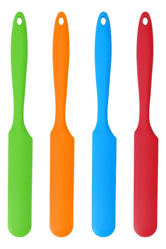 Espátulas De Tarro Silicona Kit Para Cocina 4 Multicolor