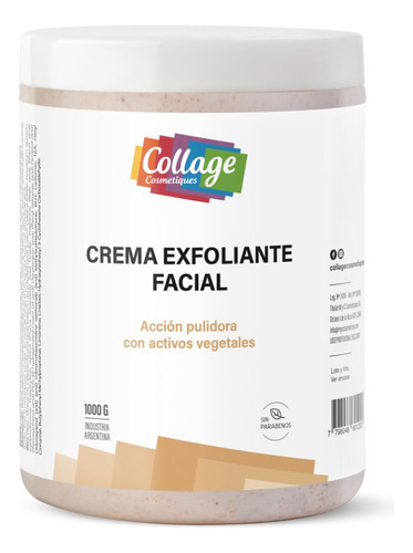 Crema Facial Exfoliante Restauracion Limpieza Collage 1000g 