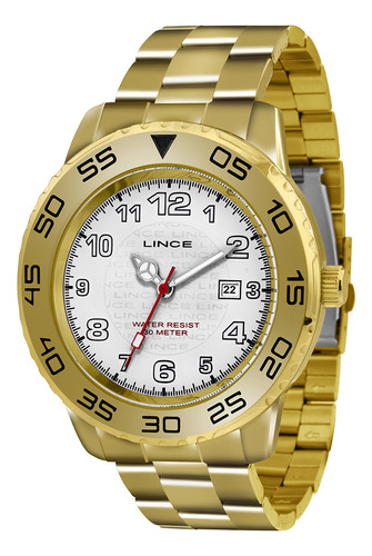 Relógio Analógico Lince Mrg4335l B2kx Dourado Mrg Mrg4335