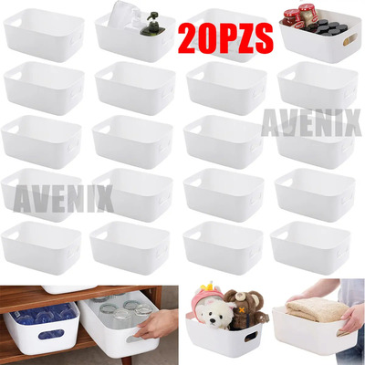 20pz Organizador Caja Canasta Cesta Almacenamiento Multiusos, Organizador De Almacenamiento Con Asas, Organizador De Cajones De Escritorio, Organizador De Cocina | MercadoLibre