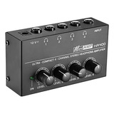 Amplificador De Audífonos 4 Canales Ha400 Powerplay