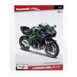 Motocicleta Kawasaki Ninja H2r 1/12 Kit De Ensamblado Metal 