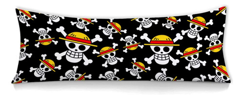 Cojin Almohada Largo One Piece Logo Anime Calavera 35x100cm