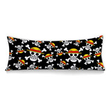 Cojin Almohada Largo One Piece Logo Anime Calavera 35x100cm