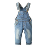 Overol De Denim Con Correa Regulable P/bebé Y Niño Pequeño