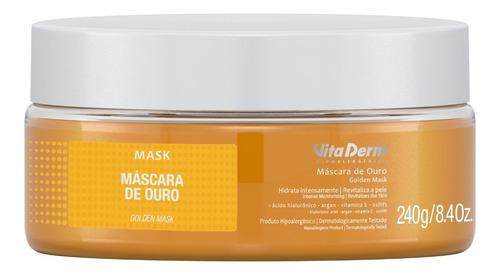 Mascara Facial De Ouro Hidratante Vita Derm 