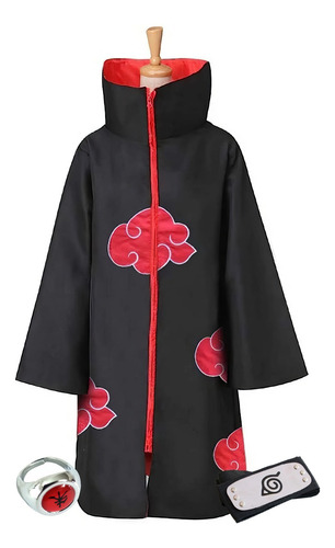 Capa Traje Disfraz Akatsuki Itachi Anime Naruto Cosplay