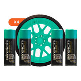 Kit Stretch X4 Pintura Moto Chica Turquesa Removible Spray