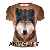 Playera Sublimada Full Print Animal Lobo 117 Caballero