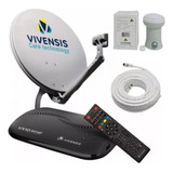 Kit Nova Antena Parabólica + Receptor Digital Vx10 Vivensis
