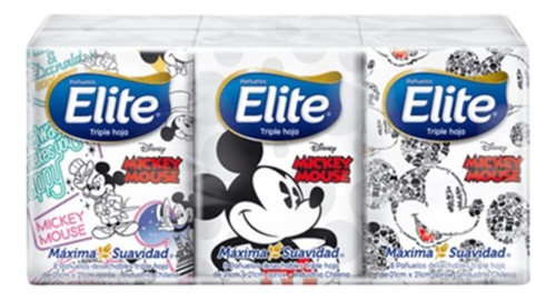 Kit 12 Lenço De Papel Disney  8 Folhas Triplas Elite