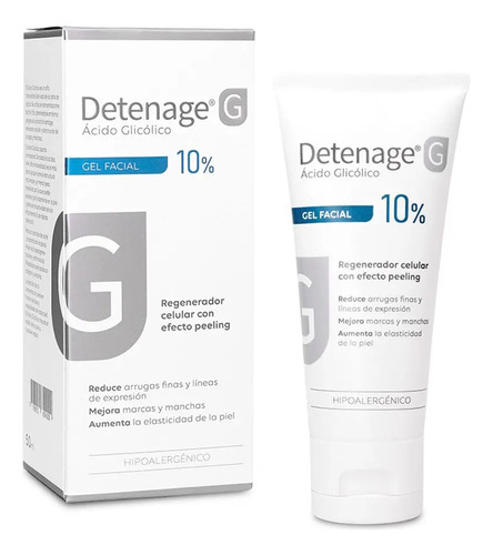 Detenage Gel Facial 10% Ácido Glicólico Antiedad X 50ml