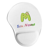 Mouse Pad Ergonômico Infantil Personalizado Nome Alfabeto 12