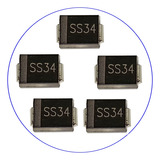 Set X 5 Ss34 Diodos Schottky 40v 3a Ss 34 Smd  
