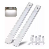 2 Luz Led Con Sensor De Movimiento Para Baño, Armarios,30cm