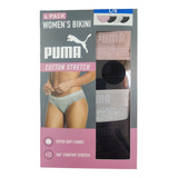 Pack Ropa Interior Bikini Puma Para Dama  3 Colores 4 Piezas
