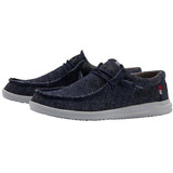 Hey Dude Zapatos Mocasines Wally Free Navy Grey Hombre