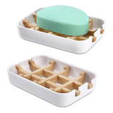 Fufengz Bamboo Wooden Soap Dishes For Bathroom Bar Soap H Ac