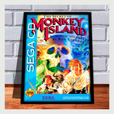 Quadro Decorativo Capa A4 Gamer Secret Monkey Island Sega Cd