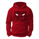 Sudadera Chicago Bulls, Hoodie Roja