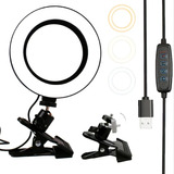 Kit De Notebook Iluminador Ring Light Led Luz Prender Tela