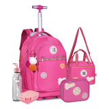 Kit Mochila Rodinha Sqz Marm College Rb Americana Juvenil