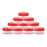 50 Piezas Tarros Redondos De Plástico Transparente De 10g