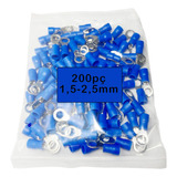 200x Terminais Olhal/anel 1,5-2,5mm Furo M5 Azul Aproveite