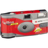 Câmera Descartável Agfa Lebox 27 Poses C/ Flash Cor Vermelho