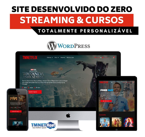 Site Estilo Netflix Cursos Online Responsivo Em Worpress