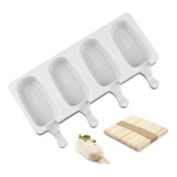 Molde Silicon Paleta Magnum 4 Cav Con 10 Palitos Tc-047