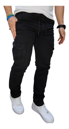 Pantalon Cargo Confort Bolsillos Laterales 