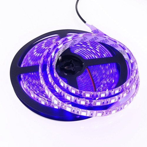 Tira Led Ultravioleta Luz Negra 5050 5 Mts 300 Leds Ip65