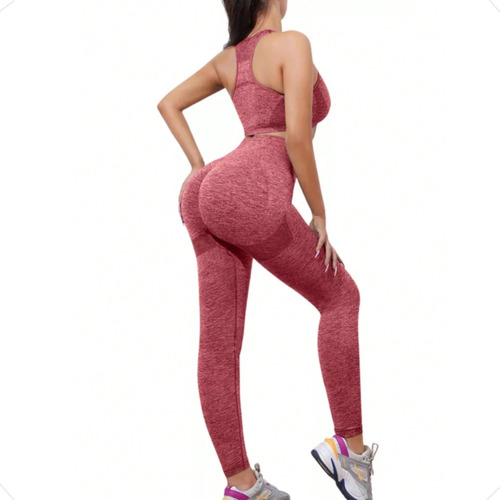 Conjunto Academia Fitness Levanta Bumbum Calça E Top Nadador