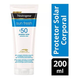 Neutrogena Protetor Solar  Sun Fresh 50fps  200ml