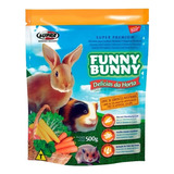 Kit Com 12 Und Ração Funny Bunny Delícias Da Horta 500g