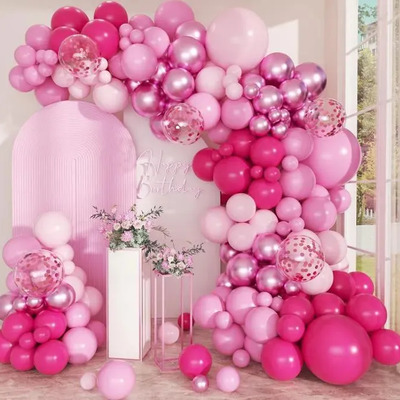 Kit para Arco de Guirnalda de Globos Rosa Niñas Decoraciones de fiesta globos metalicos de cumpleaño boda baby shower set de Globos accesorios para fiestas Globo de látex Fácil de montar FIESTALIFE | MercadoLibre