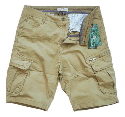 Bermudas Cargo Hombre Gabardina  -varios Colores-