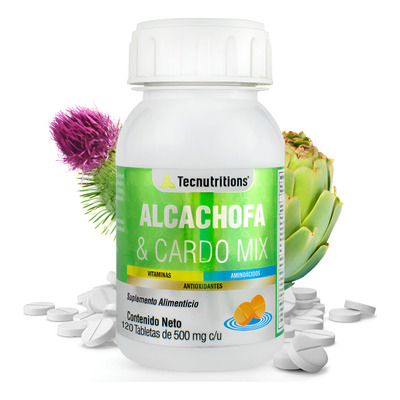 Suplemento Alcachofa Y Cardo Mix Tecnu 120 Tabs Hígado Detox | Envío gratis