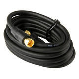 Cable Coaxial Con Term F Negro 3mt Macrotel