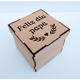 Caja 10x10 Con Tapa Calada Fibrofácil Día Del Padre X 25 Un