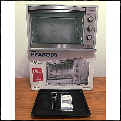 Horno Electrico 60 Lts. Pe-he6065 Acero Inoxidable Peabody