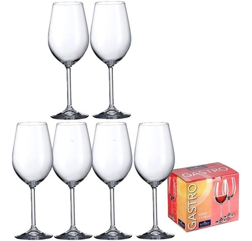 Copas De Vino Cristal Bohemia Gastro Wine 480 Ml Caja X 6u